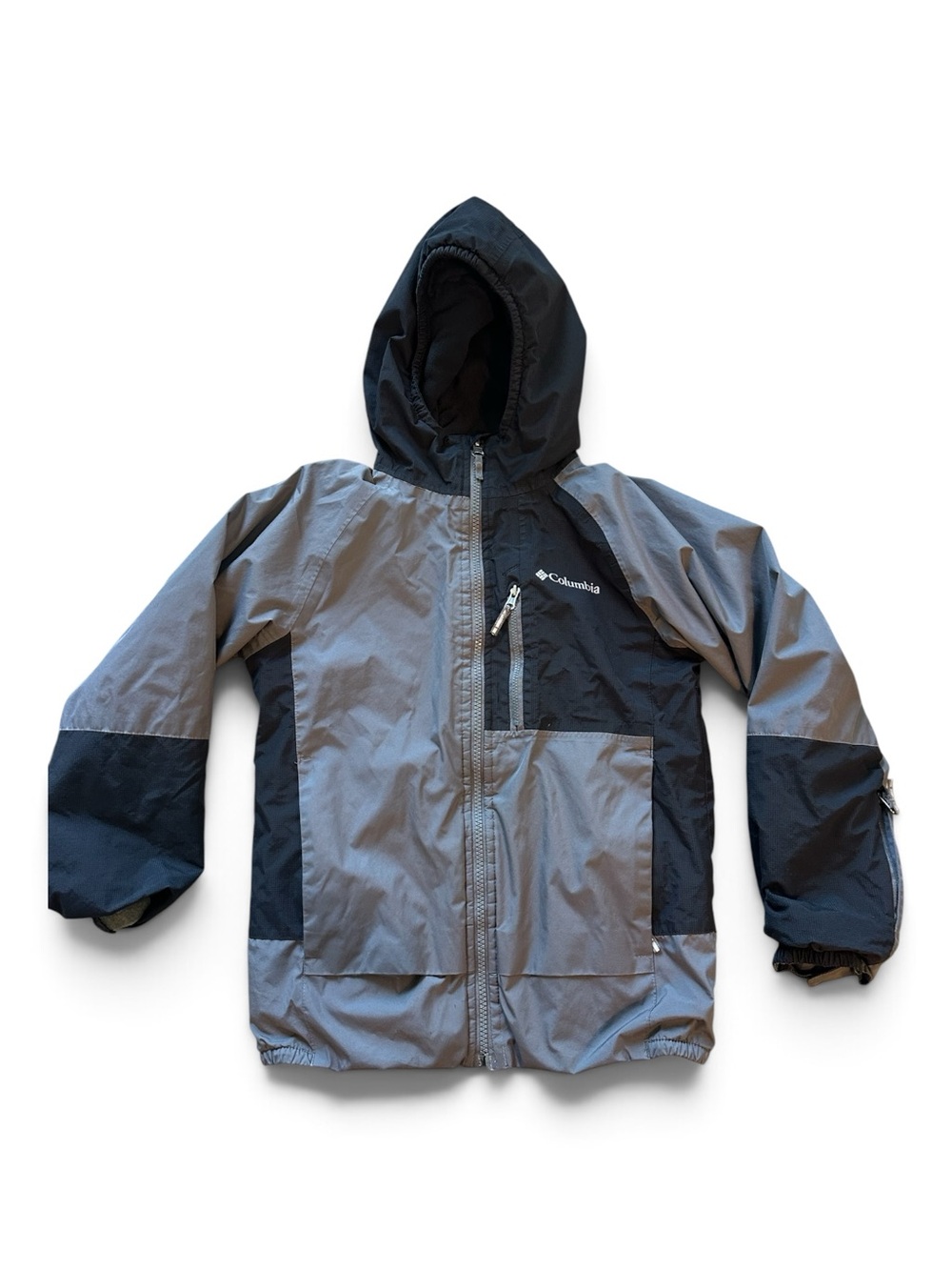 Columbia Boys Gray & Black Hooded Jacket omniheat small 8